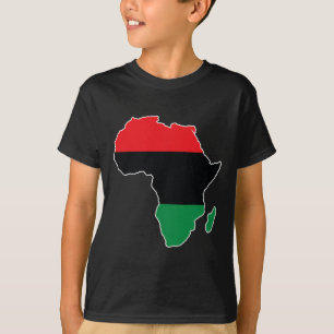 T-shirt Drapeau de l'Unia panafricaine Carte du continent
