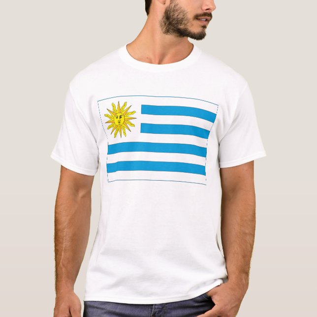 T-shirt Drapeau de l'Uruguay (Devant)