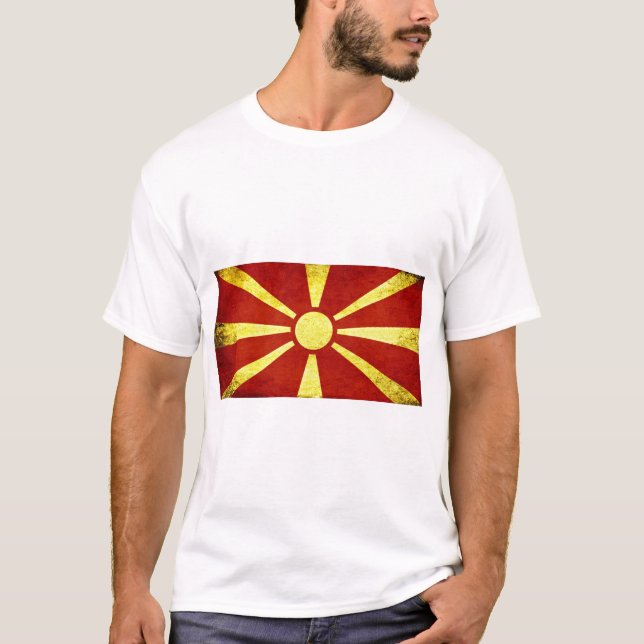 T-shirt Drapeau de Macédoine (Devant)