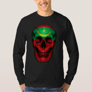 T-shirt Drapeau de Mauritanie Crâne Racines mauritaniennes