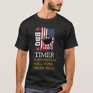 T-Shirt drapeau de minuterie BBQ drôle barbecue 4è
