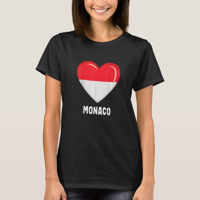 T-shirt Drapeau de Monaco Monacan 2 (Devant)
