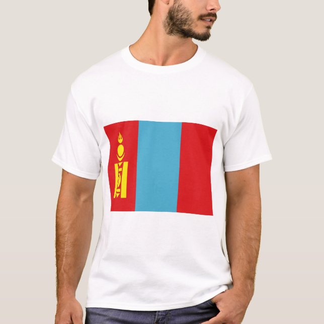 T-shirt Drapeau de Mongolie (Devant)