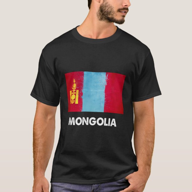 T-shirt Drapeau de Mongolie (Devant)
