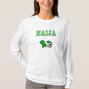 T-shirt Drapeau de Naija des cadeaux d'étoiles du footbal
