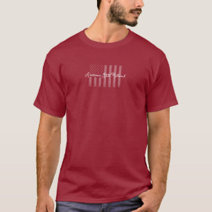 T-shirt Drapeau de paix blanc-américain Grunge State Natio