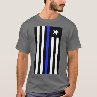 T-SHIRT DRAPEAU DE PATRIOT NOIR ET BLANC NÉGATIF