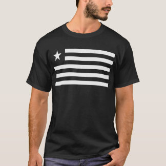 T-SHIRT DRAPEAU DE PATRIOT NOIR ET BLANC NÉGATIF