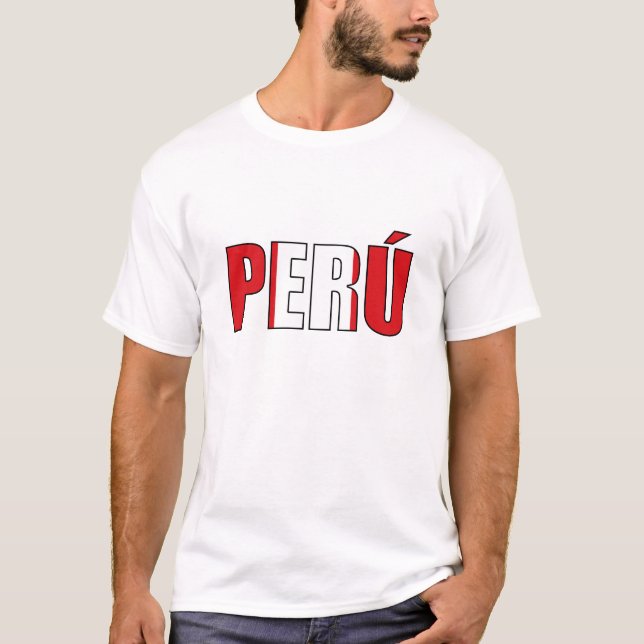 T-shirt Drapeau de Péruviens du Pérou (Devant)