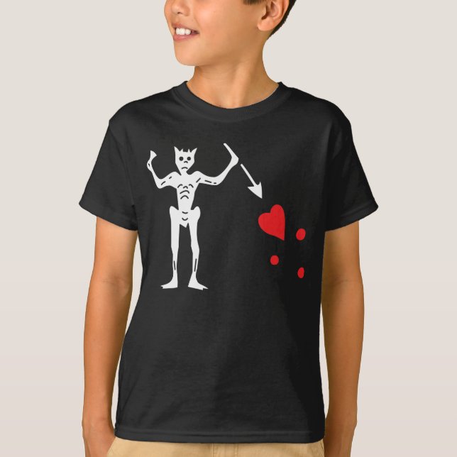 T-shirt Drapeau de pirate de Blackbeard (Devant)