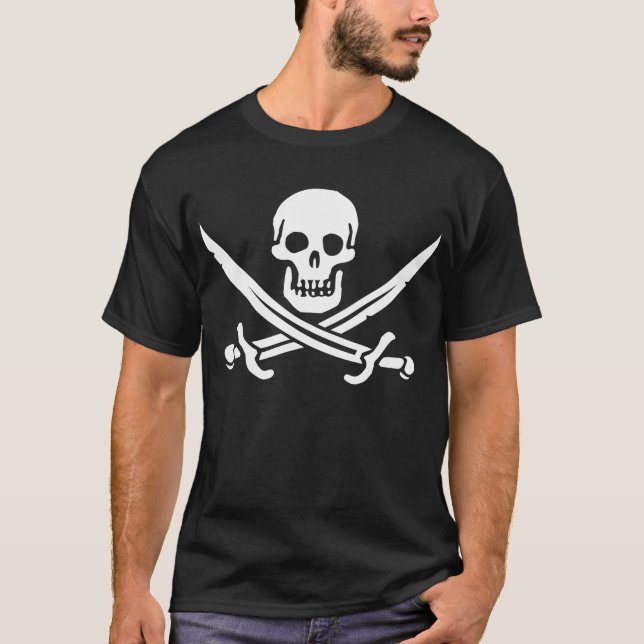 T-shirt Drapeau de pirate Jack Rackham (Devant)