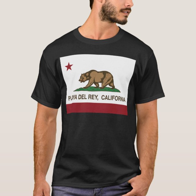 T-shirt drapeau de Playa del Rey la Californie (Devant)