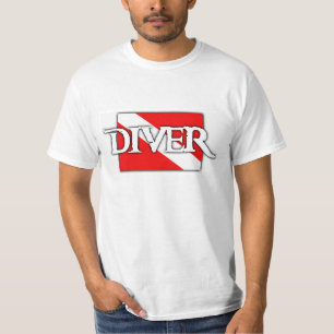 T-shirt Drapeau de plongée de style pirate