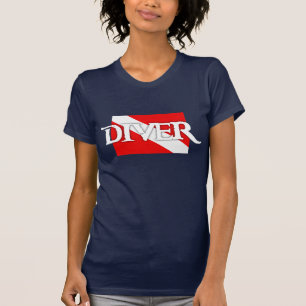 T-shirt Drapeau de plongée de style pirate