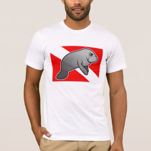 T-shirt Drapeau de plongée Manatee