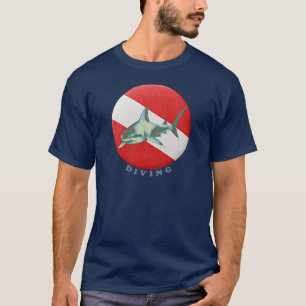 T-shirt Drapeau de plongée requin