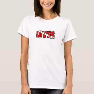T-shirt Drapeau de plongée sous-marine pour femmes