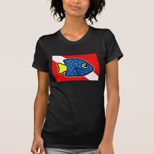 T-shirt Drapeau de plongée Yellowtail Damselfish Drapeau