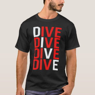 T-shirt Drapeau de plongeur incroyable vers le bas Plongée