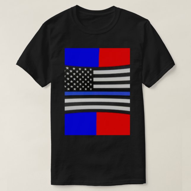 T-shirt Drapeau de police 1 (Design devant)