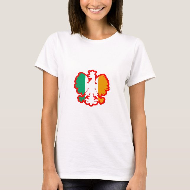 T-SHIRT DRAPEAU DE POLISH/IRISH (Devant)