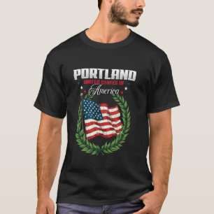 T-shirt Drapeau de Portland États-Unis d'Amérique
