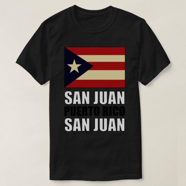 T-shirt Drapeau de Porto Rico (Design devant)