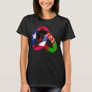 T-shirt Drapeau de Porto Rico Afghanistan Bague de mariage