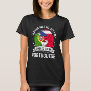 T-shirt Drapeau de Porto Rico Portugal Cultivé Humour Fier