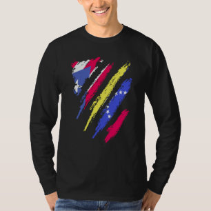 T-shirt Drapeau de Porto Rico Vénézuela Cultivé Pays Patri