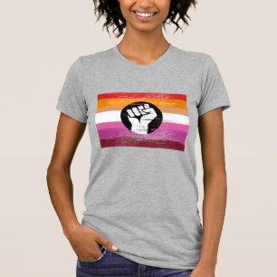 T-shirt Drapeau de protestation peint lesbien