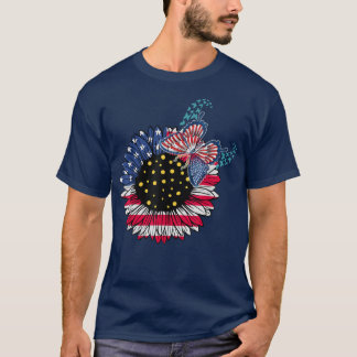 T-shirt Drapeau de RHOPALOCERA 4 juillet humoristique gir