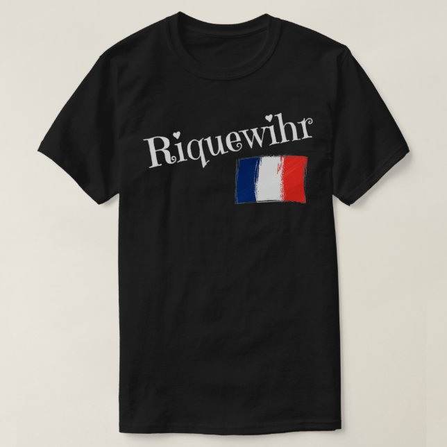 T-shirt Drapeau de Riquewihr France Ville de Riquewihr (Design devant)