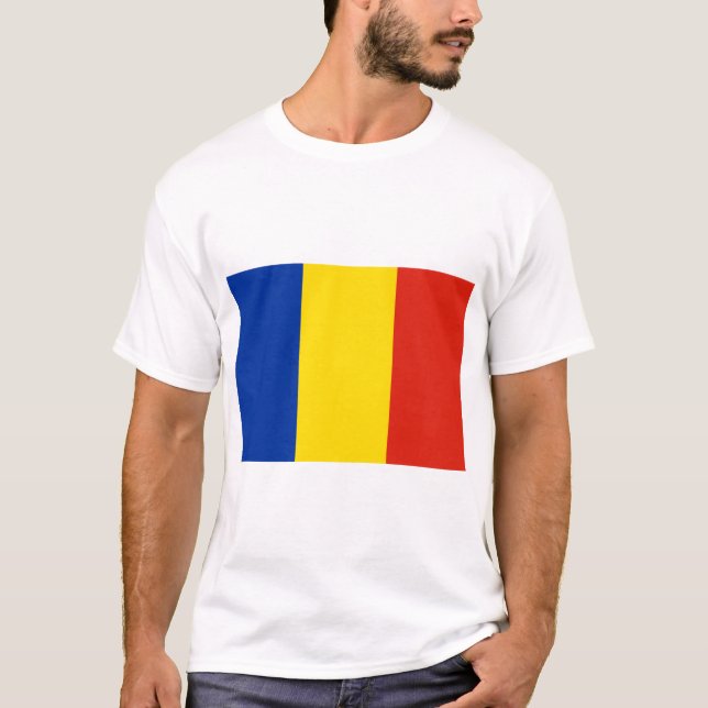 T-shirt Drapeau de Roumanie (Devant)