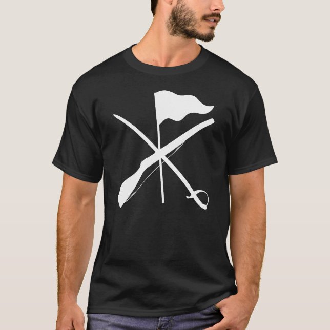 T-shirt Drapeau de sabre de fusil d'équipement de garde du (Devant)