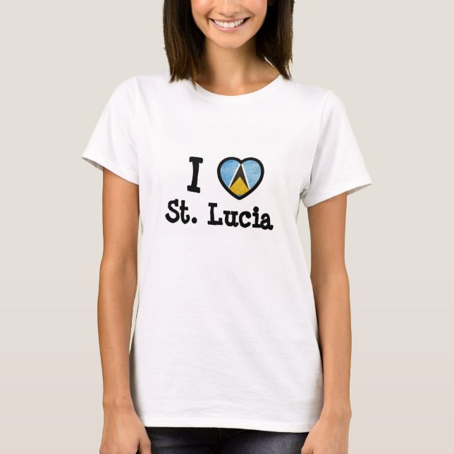 T-shirt Drapeau de Sainte-Lucie (Devant)