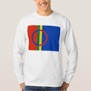 T-shirt Drapeau de Sami (longues douilles)