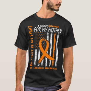 T-shirt Drapeau de sensibilisation à la leucémie maman mèr