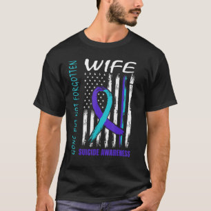 T-shirt Drapeau De Sensibilisation Au Suicide D'Une Femme,