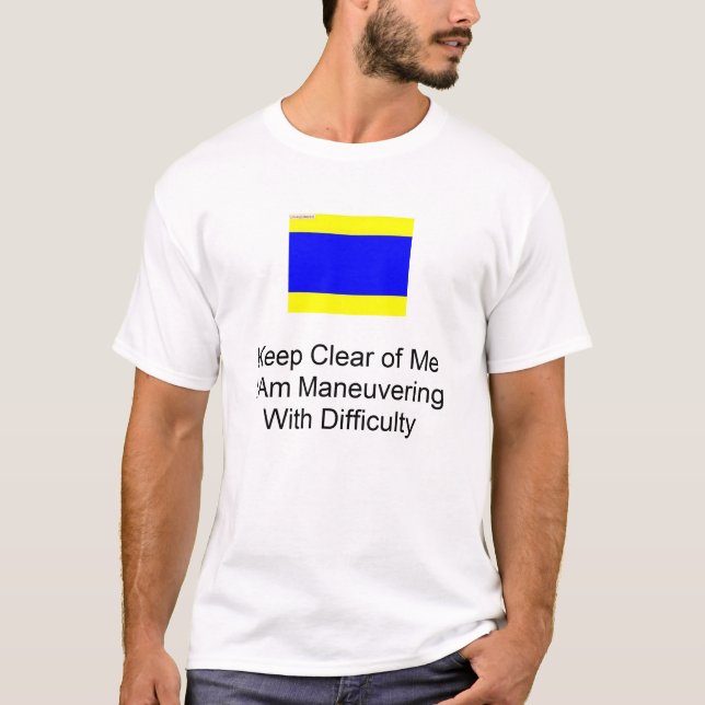T-shirt drapeau de signal nautique (Devant)