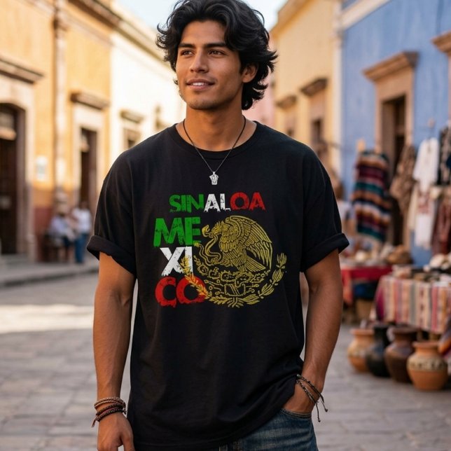 T-shirt Drapeau de Sinaloa Mexique  (Sinaloa Mexico Flag T-Shirt)