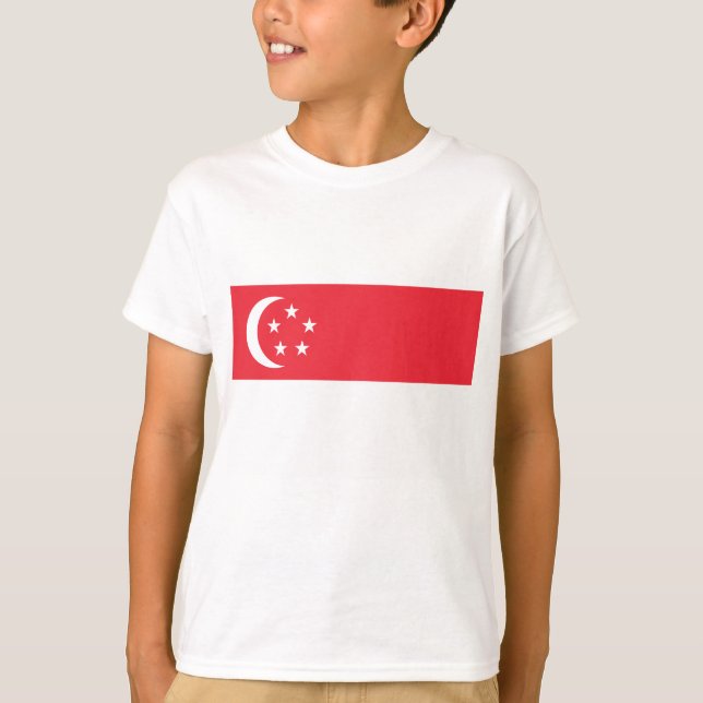 T-shirt Drapeau de Singapour (Devant)
