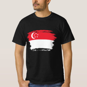 T-shirt Drapeau de Singapour