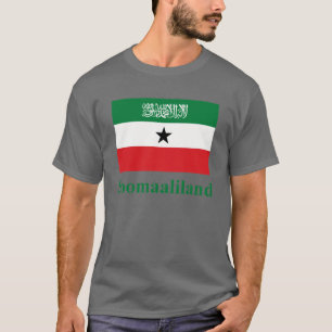 T-shirt Drapeau de Somaliland avec le nom dans le Somalien