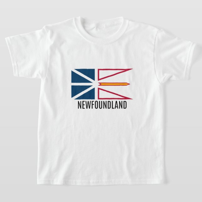 T-shirt drapeau de Terre-Neuve (Poser)