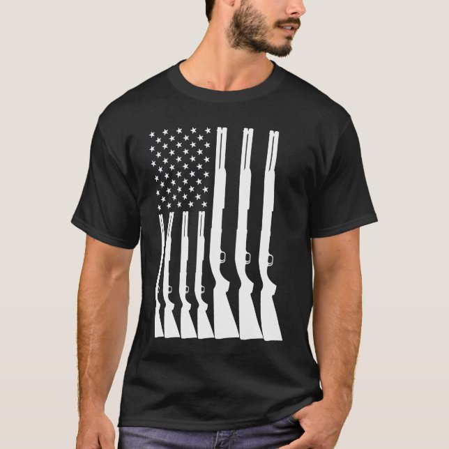 T-shirt Drapeau de tir 2e amendement Droits relatifs aux a (Devant)