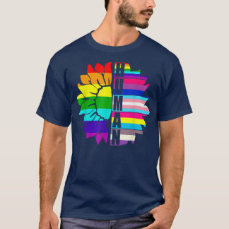 T-shirt Drapeau de tournesol humain LGBT Mois Gay pride Fi