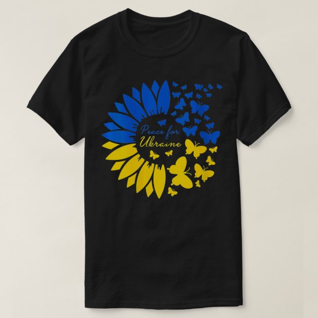 T-shirt Drapeau de tournesol T pour femmes pour la paix de (Design devant)