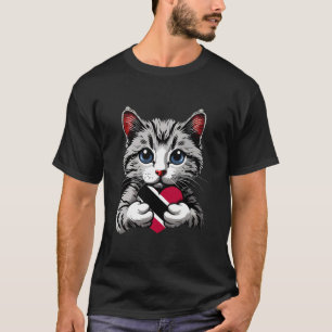 T-shirt Drapeau de Trinité-et-Tobago Chat Mignon Cœur Toba