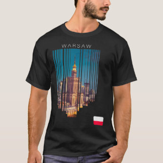 T-shirt Drapeau de Varsovie Pologne